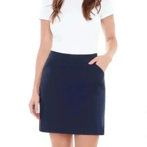 ❤ S.C.& Co. Navy Blue Pull On Skort Size 6 Stretch Woven Skirt lined with Shorts